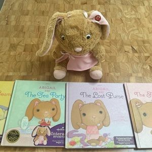Hallmark interactive Abigail plush & 4 book set